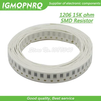 100ШТ 1206 SMD резистор 1% сопротивление 15K Ом чип-резистор 0,25 Вт 1/4 Вт 153 IGMOPNRQ