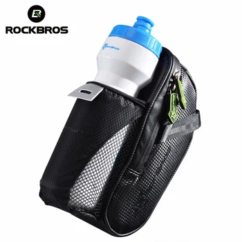 Велосипедная седельная сумка ROCKBROS с карманом для бутылки с водой MTB Дорожный Велосипед Под Сиденьем Водонепроницаемая Задняя Корзина Велосипедные Аксессуары