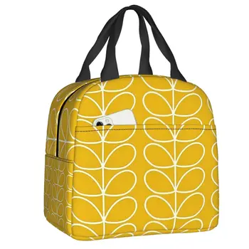 Линейные сумки для ланча с изоляцией на ножке для кемпинга, путешествий, скандинавский цветочный термосумка-холодильник Bento Box для женщин и детей