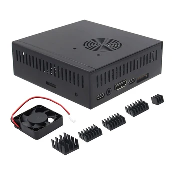 N506 Металлический корпус-коробка для Orange Pi 5 Cooler Радиатор-коробка с поддержкой M2 NVMe SSD 2280 с охлаждающим вентилятором 5 В 5 Радиаторов