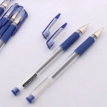 3шт синих офисно-школьных шариковых пластиковых ручек для беглого письма стандартными гелевыми чернилами