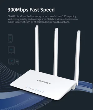Wi-Fi маршрутизатор высокой скорости 300 Мбит/с для домашнего использования Порты RJ45 WAN/LAN 3 * Внешняя антенна MT7628KN 2,4 G беспроводная точка доступа к сети