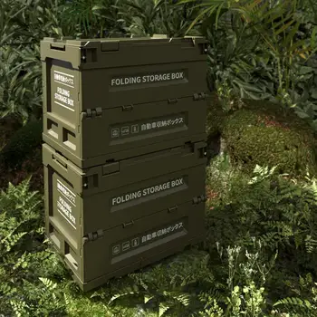 Коробка для хранения Многофункциональная Строительная Коробка Органайзер Для хранения Багажник Складной Походный ящик Экономия прочного пространства Практичный Утолщенный