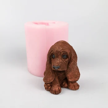 PRZY 3D Милая Мультяшная игрушка Щенок Форма для помадки Собака с большими ушами Форма для мыла Силиконовые Формы для муссового торта Силиконовая форма