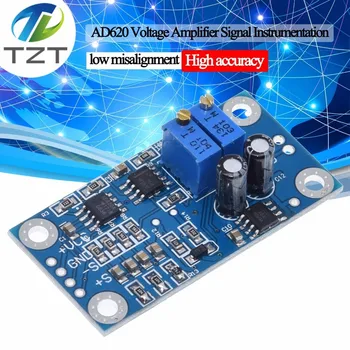 TZT AD620 Усилитель напряжения Микровольт МВ Плата модуля измерительных приборов 3-12 В постоянного тока Новое поступление