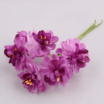 72 шт., 3 см, Искусственный Маленький Тканевый Букет из хризантем, Цветочная композиция 