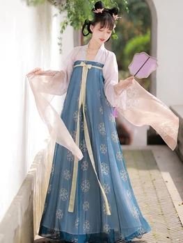 Китайский Традиционный костюм Династии Тан, Платье Принцессы Древней Династии Тан, Элегантная Женская Одежда для Косплея, Наряд для народных Танцев