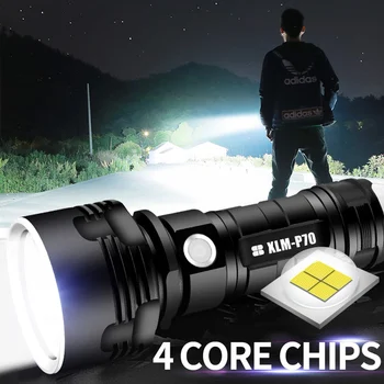 Супер Мощный светодиодный фонарик L2 XHP50, Тактический фонарь, USB Перезаряжаемая Линтерна, Водонепроницаемая лампа, Ультра Яркий фонарь для Кемпинга