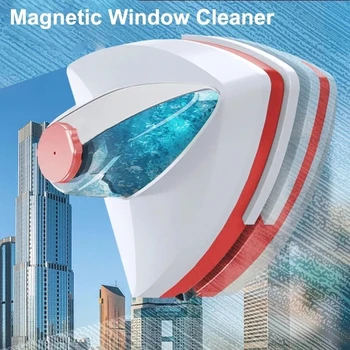 Инструмент для чистки окон Xiaomi с магнитным стеклом, Автоматический двухслойный стеклоочиститель, бытовой специальный очиститель окон