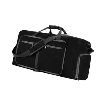 Дорожная спортивная сумка Оксфорд, черная сумка, сумка для выходных, Упаковываемая Легкая сумка для багажа, Многоцелевая, большая для занятий спортом в стиле Унисекс