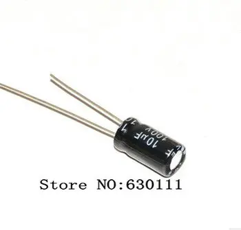200шт Радиальный электролитический конденсатор 100 мкФ 10 мкФ 100 В 6 мм x 12 мм