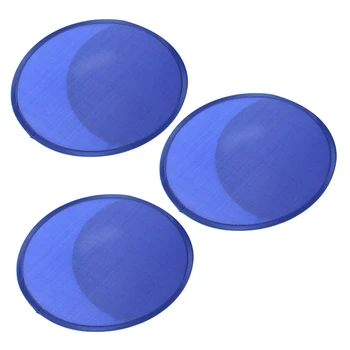 3X складной круглый веер-синий