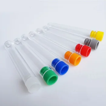 пластиковая Пробирка 100шт 20x153 мм С крышкой разных цветов, Высококачественная Прозрачная, Как стекло