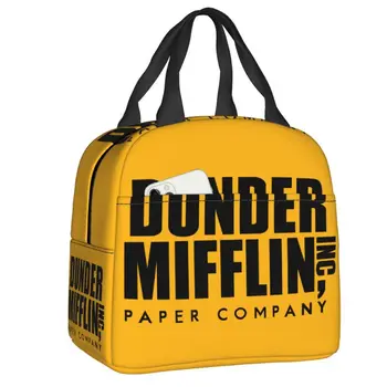 Изолированная сумка для ланча Dunder Mifflin, Офисное телешоу, Водонепроницаемый кулер, Термальный Ланч-бокс, Женский контейнер для еды, сумки-тоут