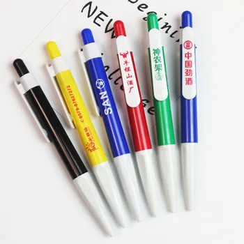пластиковая шариковая ручка 100шт с пользовательским ЛОГОТИПОМ, Рекламная ручка с пользовательской печатью, Рекламная компания, гостиничная компания, ручка для подписи