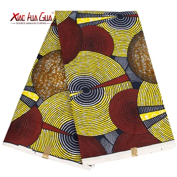 Африканская ткань 2023 Высококачественная Восковая ткань Африканский полиэстер Новейший материал Дизайнерская ткань Швейный Текстиль Нигерия FP6490