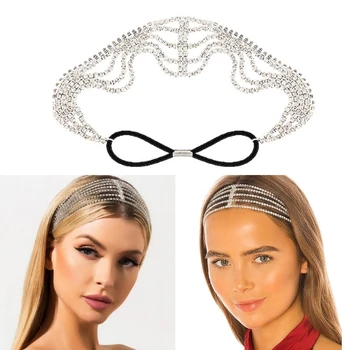 Сверкающая Хрустальная Повязка на голову Queen Hair Hoop для Пышного бала для новобрачных Свадебные Аксессуары для волос DXAA