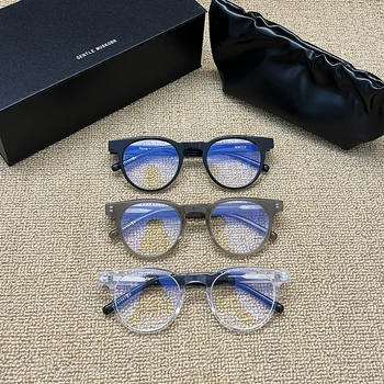 Винтажный Корейский бренд GM GENTLE MM009, оправы для очков, Круглые прозрачные оправы, женские очки для чтения при близорукости по рецепту