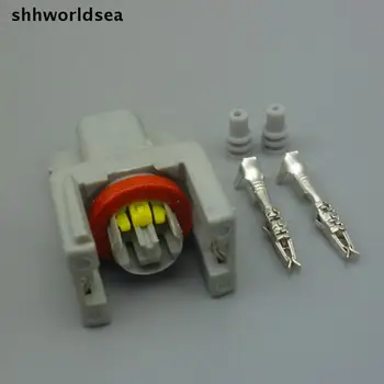 shhworldsea 50 комплектов 2-контактной автоматической топливной форсунки 2P/штепсельной вилки масляного распылителя, автомобильной электрической вилки водонепроницаемого разъема