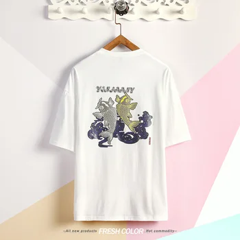 13633 Мужские футболки, Летняя футболка с коротким рукавом, мужская Простая креативная дизайнерская линия с перекрестным принтом, хлопковые брендовые рубашки, мужские Топы, тройники