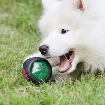 Интерактивная игрушка Pet Dog Ball Light Up Pet Ball Подходит Для Агрессивных Светодиодных Щенков, Устойчивых К Укусам, Измельчающих Товары Для домашних животных