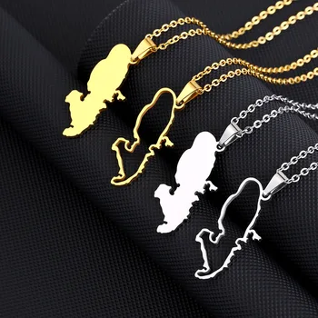 Золотого, серебряного цвета, Флаг Мартиники, Карта Франции, ожерелье с подвеской, Женские ожерелья-чокеры из нержавеющей стали, Роскошные ювелирные изделия X111