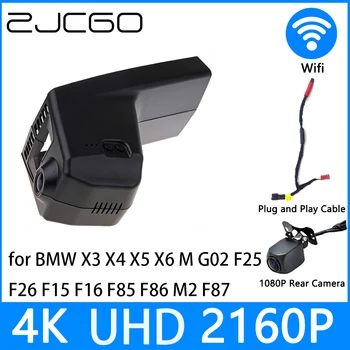 ZJCGO Dash Cam 4K UHD 2160P Автомобильный Видеорегистратор DVR Ночного Видения для BMW X3 X4 X5 X6 M G02 F25 F26 F15 F16 F85 F86 M2 F87