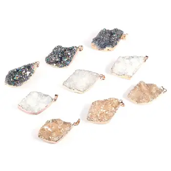 Подвески из натурального камня Кварц неправильной формы, ожерелье с кристаллами, подвеска для изготовления ювелирных изделий, ожерелье 