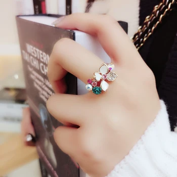 Кольцо с разноцветным кристаллом MOONROCY, Кубический цирконий, Розовое золото, Богемия, Ювелирные изделия Rigant, разноцветные кольца для женщин, Прямая поставка