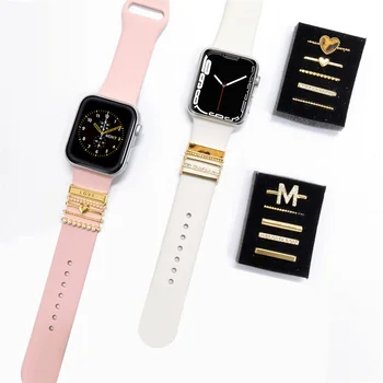Украшение Для Apple watch band 8 7 se, Ультра Ювелирные изделия с бриллиантами, Подвески, Аксессуары samsung/Huawei, ремешок для часов 20/22 мм, браслет для часов