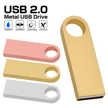 Мини-металлический USB флэш-накопитель 16 ГБ 32 ГБ персонализированный флеш-накопитель 64 ГБ 128 Г USB Memory Stick U disk подарок с пользовательским логотипом