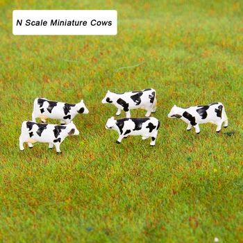 N Масштаб 1:160 Миниатюрные Сельскохозяйственные Животные Коровы Диорама Макет Железнодорожного Поезда Пейзажное Украшение для Изготовления модели своими руками