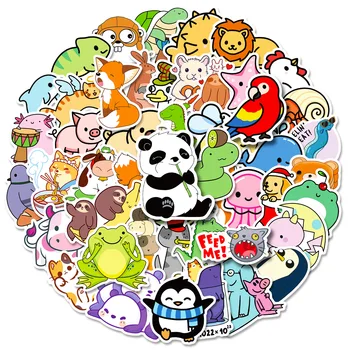50 шт., корейские наклейки с изображением животных в виде панды, наклейки для детского дневника 