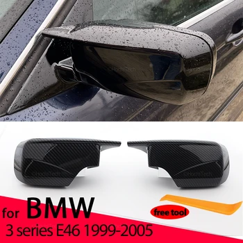 Замена крышки бокового зеркала с рисунком из углеродного волокна для BMW E46 316i 318i 318d 320d 320i 325i 328i 330d 330i 1998-2005