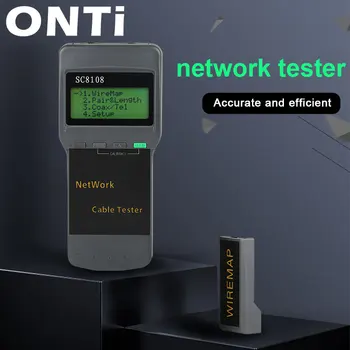 Портативный ЖК-сетевой тестер ONTi и LAN-тестер телефонного кабеля и измеритель с ЖК-дисплеем RJ45