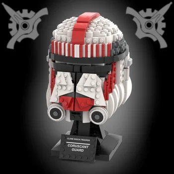 MOC-98153 Защитный шлем Coruscant, строительный блок, модель, сращенная игрушка-головоломка, подарок для детей