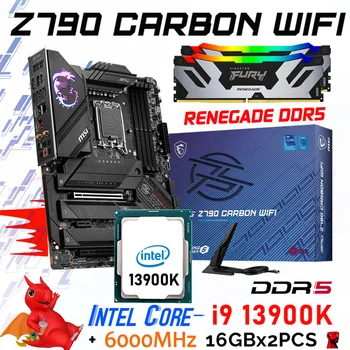 Kingston DDR5 6000 МГц 32 ГБ оперативной памяти с MSI MPG Z790 CARBON WIFI Материнская плата Intel Z790 Combo i9 13900 K Комплект процессоров LGA 1700 13900 K