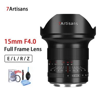 7artisans 15 мм F4 Широкоугольный объектив Полнокадровый MF Объектив для Sony E Canon EOS R RF Nikon Z Leica Lumix Sigma L mount Объектив камеры
