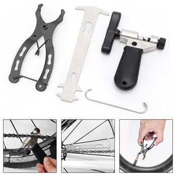 Набор инструментов для разборки велосипедной цепи Плоскогубцы для велосипедных звеньев, инструменты для разветвления цепи, проверка цепи, набор инструментов Премиум-класса для велосипедистов