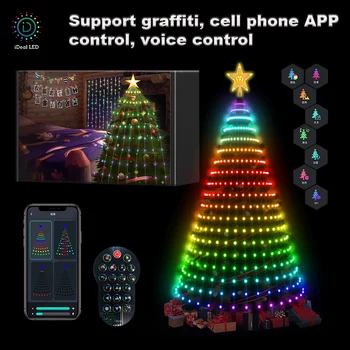 Идеальное Светодиодное приложение Smart Tree Lights Dream Color Fairy Light Strings со светодиодными гирляндами 