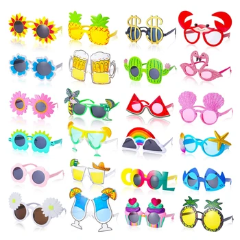 EWODOS Летние Милые гавайские солнцезащитные очки для вечеринок Luau, Забавные тропические солнцезащитные очки, реквизит для маскарадных костюмов для взрослых, детские пляжные солнцезащитные очки