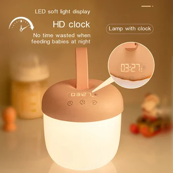 Светодиодный ночник, трехцветный регулируемый сенсорный переключатель времени, пульт дистанционного управления, зарядка через USB, портативное украшение для рабочего стола в детской спальне