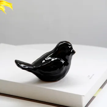 Черная керамическая столешница с птицей, украшение для дома, Скандинавская керамика, современное простое креативное украшение
