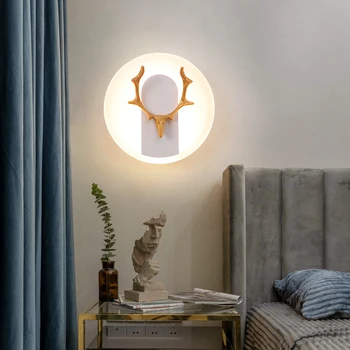 Современные светодиодные настенные светильники для гостиной, фонового декора спальни, внутренних светильников в скандинавском стиле, ламп