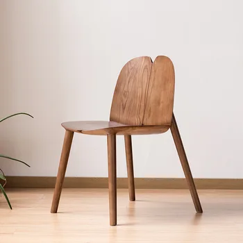 Акценты Скандинавский Бытовой стул из массива Дерева, Дизайнерский обеденный стул для ресторана, Современный минималистичный Стул Со спинкой