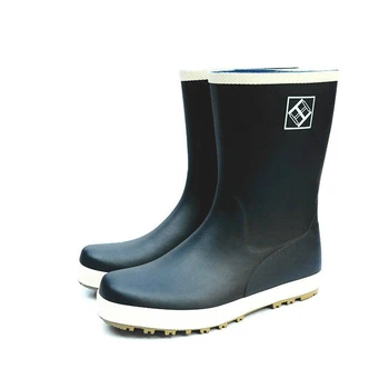 Новые резиновые Рыбацкие сапоги, мужские непромокаемые ботинки, черные резиновые сапоги с подкладкой, противоскользящая водонепроницаемая обувь, зимние галоши