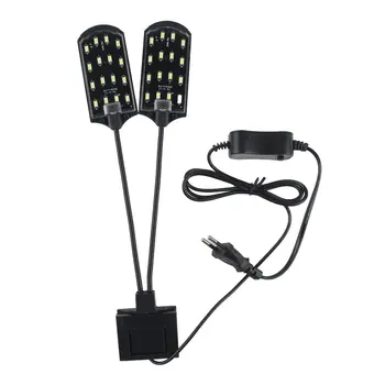 X7 EU Plug с двойной головкой, супер яркая светодиодная лампа для водных растений, светильник для аквариума, светильник для выращивания растений, Водонепроницаемый зажимной светильник для аквариума