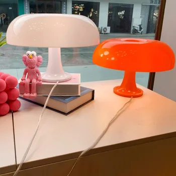 Креативная настольная лампа-гриб в скандинавском стиле, Простые Современные светильники для украшения комнаты, Прикроватная тумбочка для кабинета, Спальни, Маленькая ночная настольная лампа