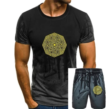 Популярная хлопковая футболка Премиум-класса с Психоделическим Дизайном Sacred Geometry