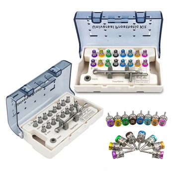 Набор инструментов для восстановления зубных имплантатов 10-70 см, Универсальный имплантологический Динамометрический ключ, Отвертка, Протезный Красочный Храповик